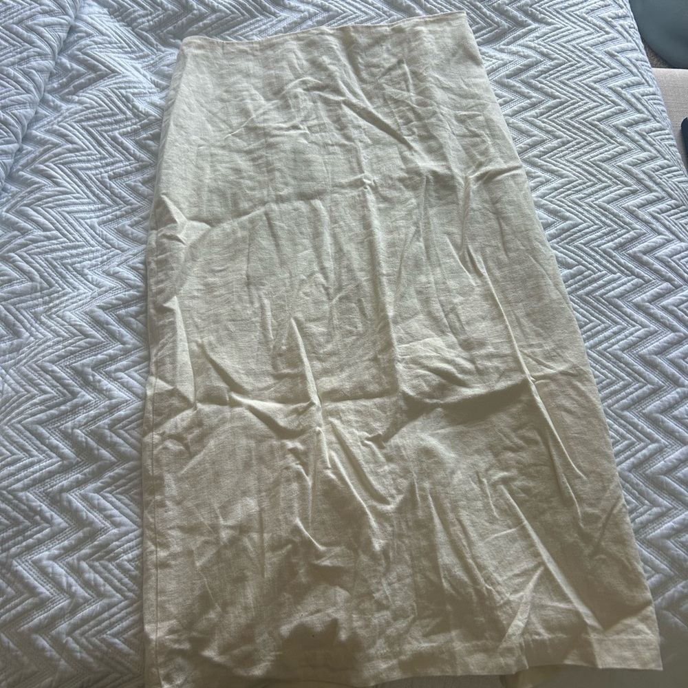 Abercrombie & Fitch Linen Cream Skirt, Small